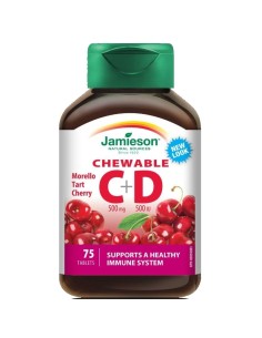 Jamieson Vitamin C 500 mg i D3 500 IU tablete za žvakanje