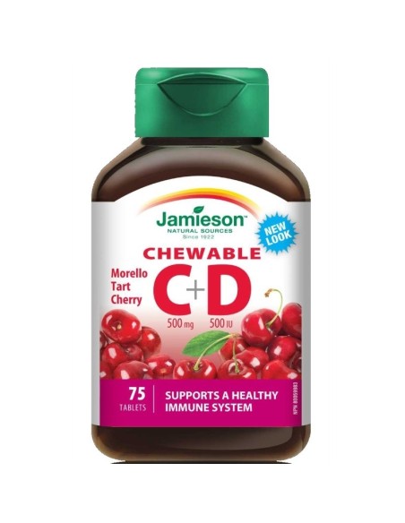 Jamieson Vitamin C 500 mg i D3 500 IU tablete za žvakanje