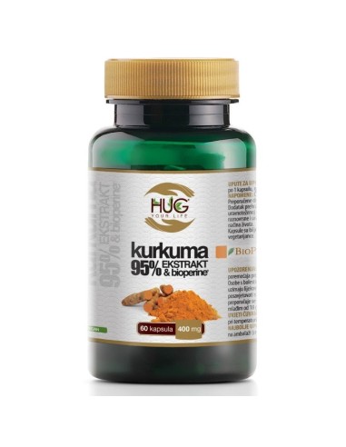 Hug your Life Kurkuma 95% ekstrakt i Bioperin kapsule