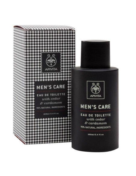 Apivita Men's care Eau De Toilette with Cedar & cardamom