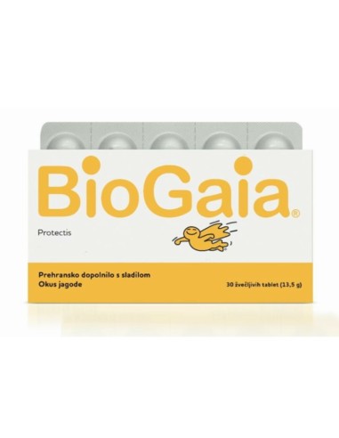 BioGaia Protectis tablete za žvakanje okus jagode
