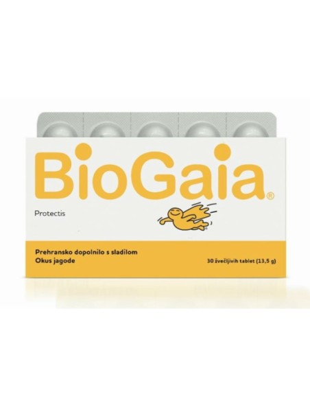 BioGaia Protectis tablete za žvakanje okus jagode