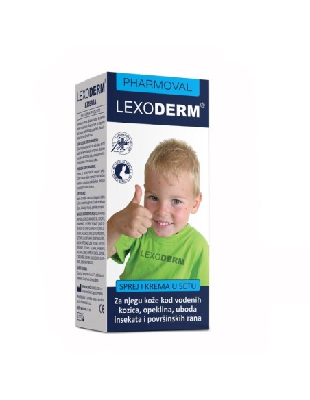 Pharmoval Lexoderm Krema i sprej za njegu kože kod vodenih kozica