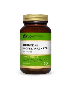 Vonpharma Prirodni morski magnezij + B6 + B12 kapsule, dodatak prehrani