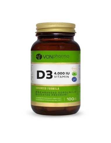 VonPharma Vitamin D3 4000 IU kapsule, dodatak prehrani