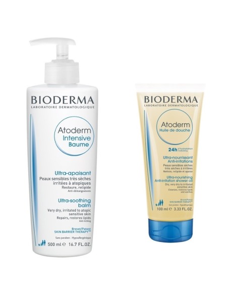 Bioderma Atoderm Intensive Baume 500 ml + Ulje za tuširanje 100 ml Promo pakiranje