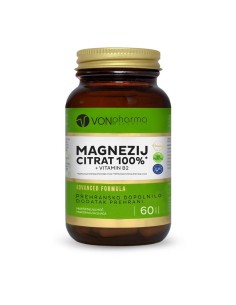 Vonpharma Magnezij citrat 100% + vitamin B2 tablete, dodatak prehrani