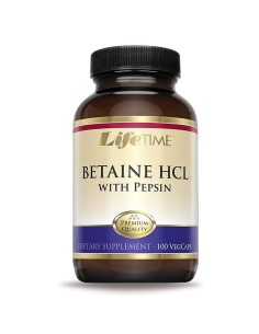 LifeTime Betaine HCL + Pepsin vege kapsule