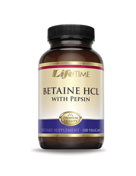 LifeTime Betaine HCL + Pepsin vege kapsule