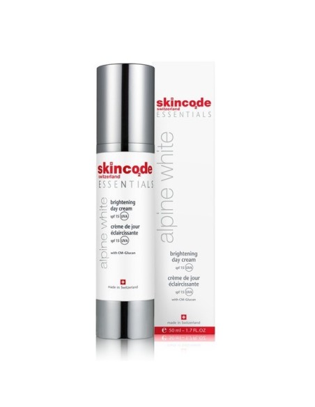 Skincode Essentials Alpine White Posvjetljujuća dnevna krema SPF 15