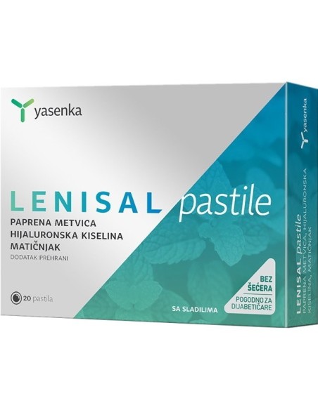 Yasenka Lenisal paprena metvica, hijaluronska kiselina i matičnjak pastile ROK: 12/21