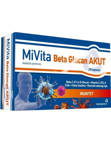 Hamapharm MiVita Beta Glucan AKUT kapsule