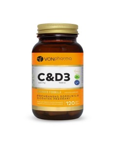VonPharma Vitamin C i D3 tablete za žvakanje s okusom naranče