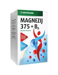 Dietpharm Magnezij 375 + B6 kapsule