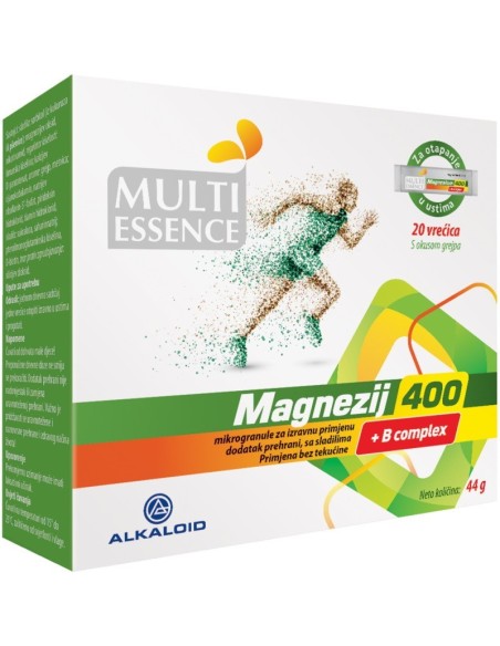 Alkaloid Multi Essence Magnezij 400 + B complex Mikrogranule za izravnu primjenu