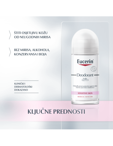 Eucerin Roll-on dezodorans za osjetljivu kožu 63164