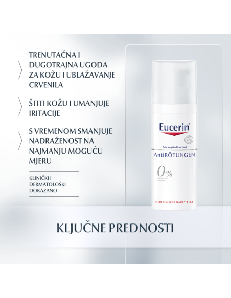 Eucerin AntiREDNESS noćna krema protiv crvenila kože lica 69744