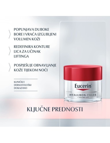 Eucerin Hyaluron-Filler+Volume-Lift noćna krema 89763