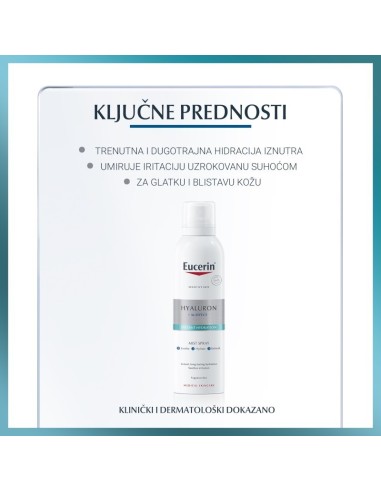 Eucerin Hyaluron osvježavajući sprej za lice i tijelo 66857