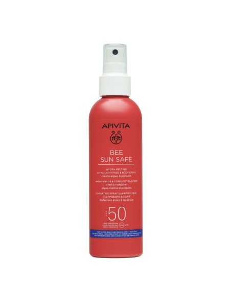 Apivita Bee sun Safe Ultra lagani sprej za lice i tijelo SPF 50