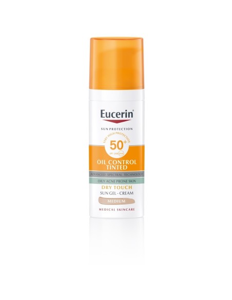 Eucerin Oil Control tinted gel krema za zaštitu kože lica od sunca SPF 50+
