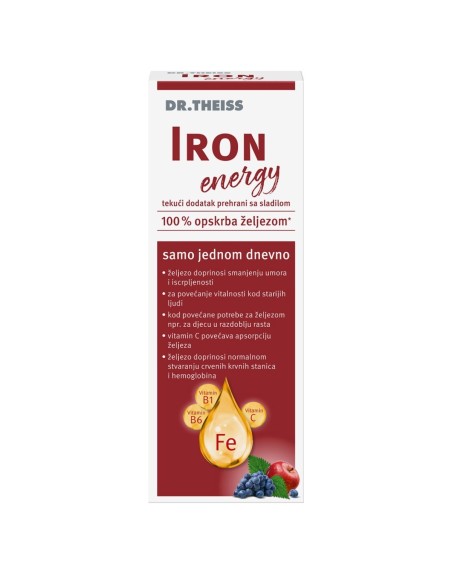 Dr. Theiss Iron Energy tekući dodatak prehrani sa sladilom