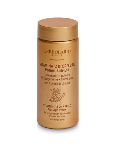 Lerbolario Vitamin C & 24K Gold prah za čišćenje lica