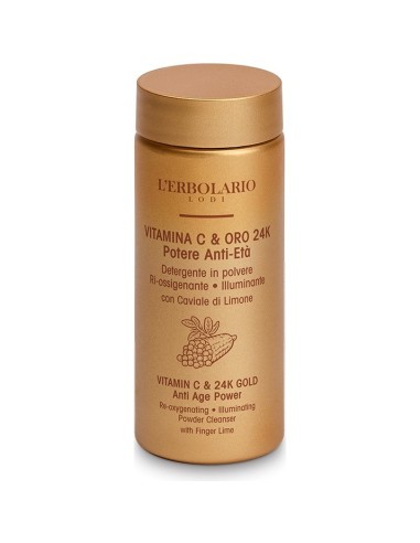 Lerbolario Vitamin C & 24K Gold prah za čišćenje lica