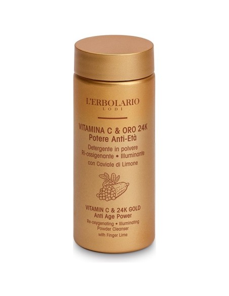 Lerbolario Vitamin C & 24K Gold prah za čišćenje lica
