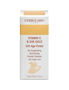 Lerbolario Vitamin C & 24K Gold prah za čišćenje lica 2