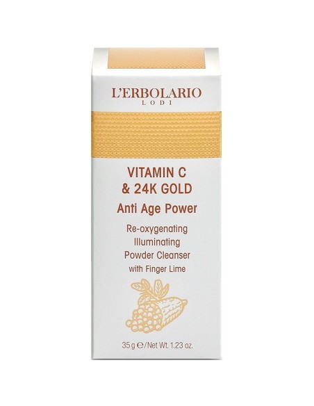 Lerbolario Vitamin C & 24K Gold prah za čišćenje lica
