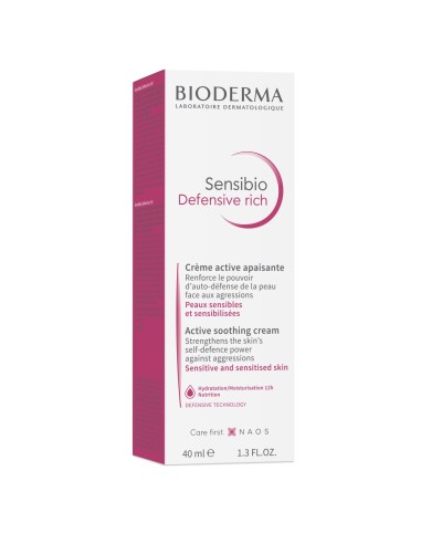 Bioderma Sensibio Defensive Rich Aktivna umirujuća hidratantna krema, osjetljiva suha koža