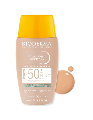Bioderma Photoderm Nude Touch tonirana krema SPF 50+ svijetla nijansa