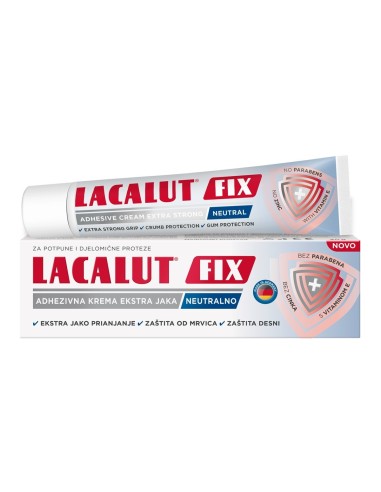 Lacalut FIX adhezivna krema za proteze ekstra jaka