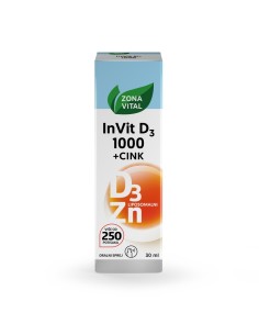 Zona Vital InVit D3 1000+Cink Oralni sprej