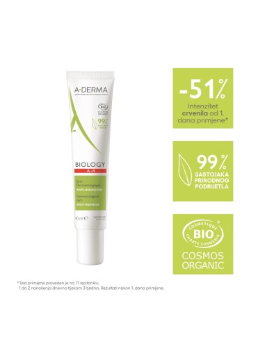A-Derma Biology AR dermatološka njega protiv crvenila