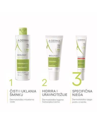 A-Derma Biology AR dermatološka njega protiv crvenila