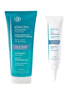 Ducray Keracnyl Pjenušavi gel 200 ml + PP+ krema 30 ml