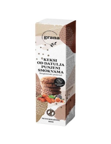 Grana Keksi medeni bez glutena od datulja punjen smokvama