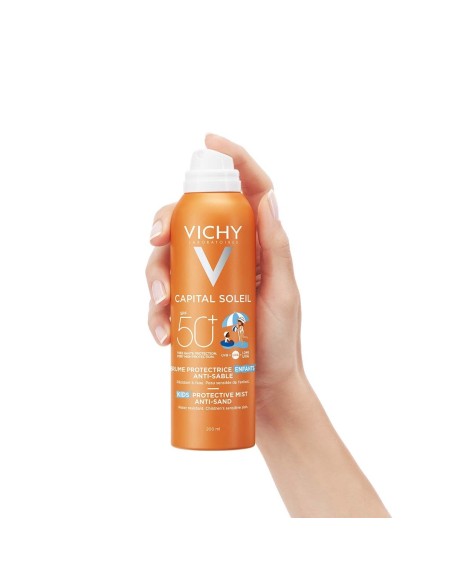Vichy Capital Soleil Dječji sprej protiv priljepljivanja pijeska na kožu SPF 50+