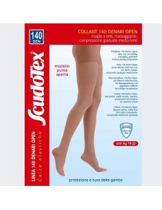 Scudotex Preventine kompresivne hulahop čarape 140 DEN otvoreni prsti 593