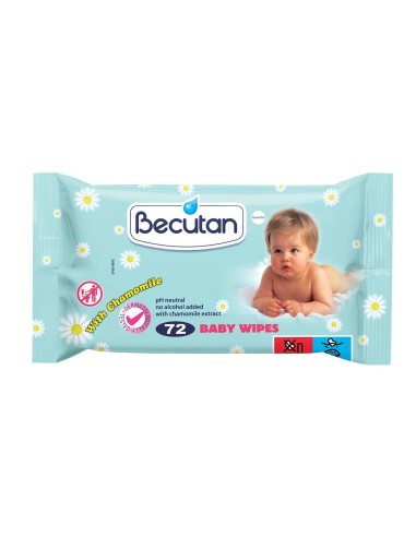 Becutan Dječje vlažne maramice s kamilicom