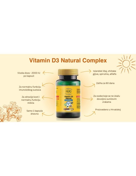 Hug Your Life Vitamin D3 Natural Complex kapsule