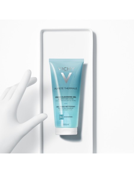 Vichy Purete Thermale Svježi gel za čišćenje osjetljive kože lica