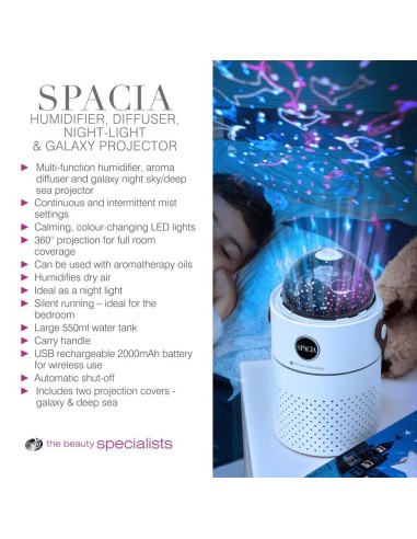 Rio Spacia aroma difuzor, ovlaživač zraka i noćno svjetlo