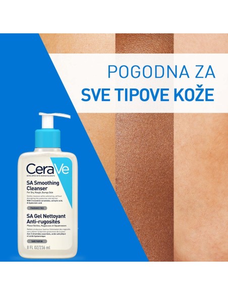 CeraVe SA Smoothing Cleanser gel za čišćenje suhe i grube kože