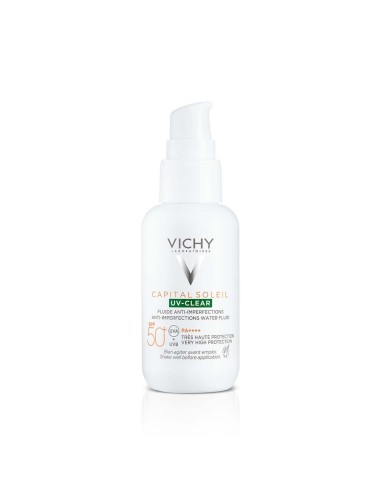 Vichy Capital Soleil UV-Clear Fluid za zaštitu od sunca protiv nepravilnosti SPF50+