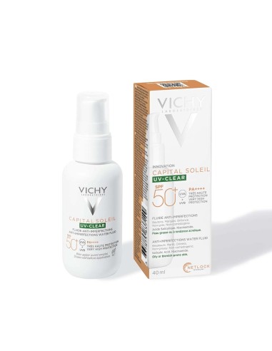 Vichy Capital Soleil UV-Clear Fluid za zaštitu od sunca protiv nepravilnosti SPF50+