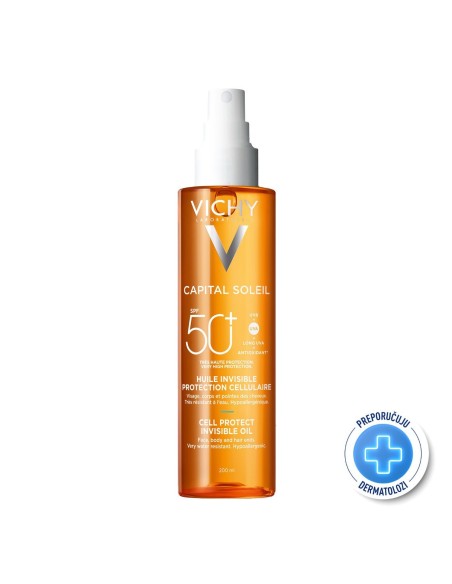 Vichy Capital Soleil Zaštitno ulje za lice, tijelo i vrhove kose SPF50+