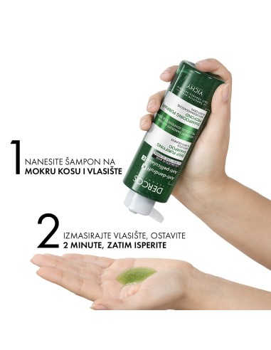 Vichy Dercos Piling šampon za dubinsko čišćenje protiv prianjajuće prhuti i sebuma